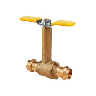 The Plumber's Choice Premium Brass Press Ball Valve with Long Bonnet and T-Handle with 34 in. Press Connections (10-Pack) R752256-10