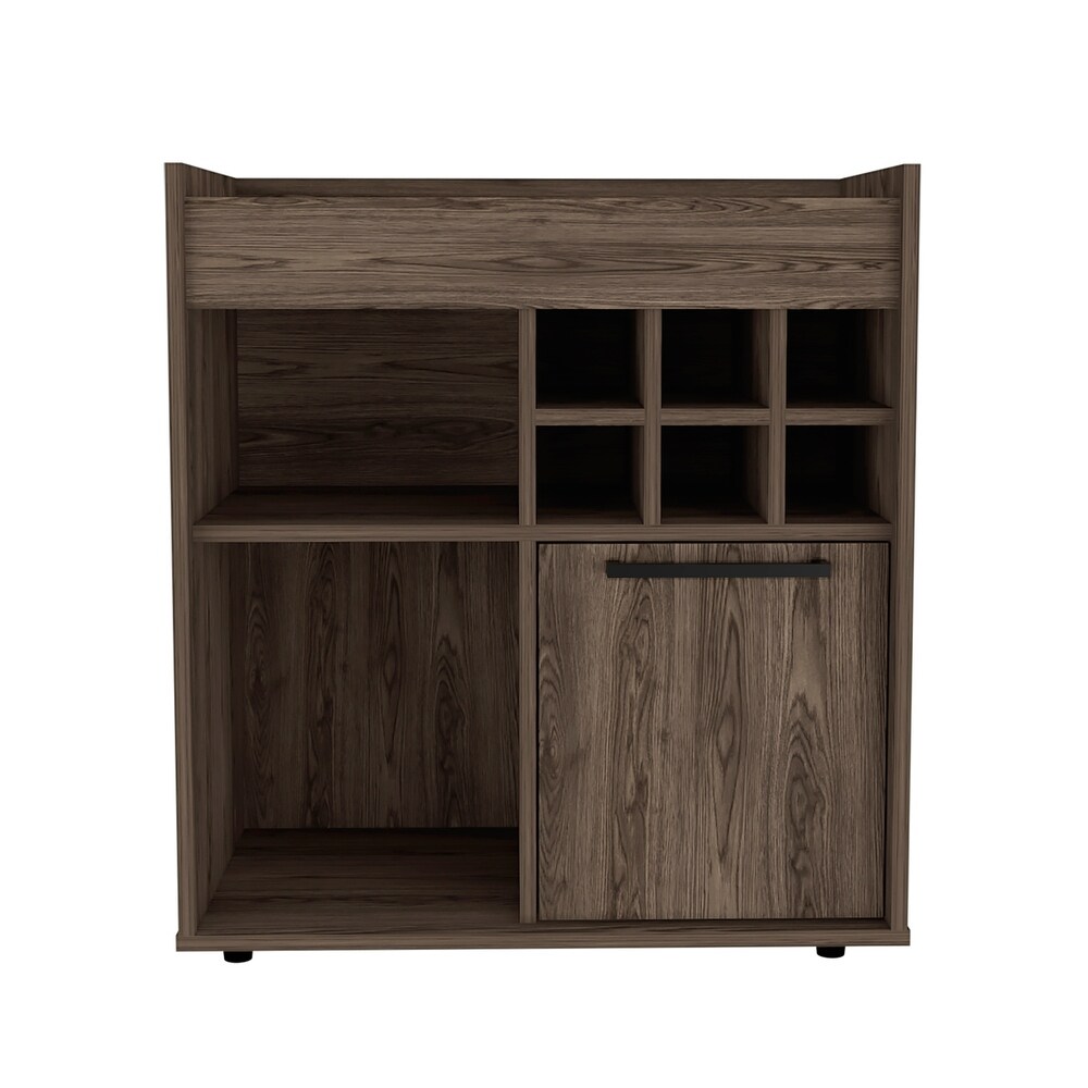 Bar Cabinet With Two Concealed Shelves And Six Wine Cubbies