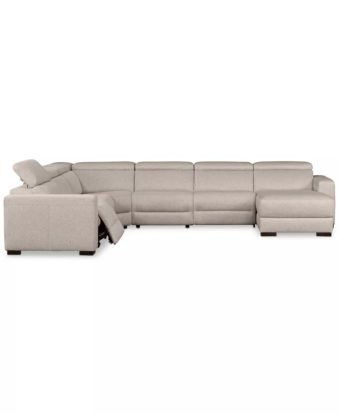 Furniture Nevio 157 6-Pc. Fabric Sectional Sofa with Chaise