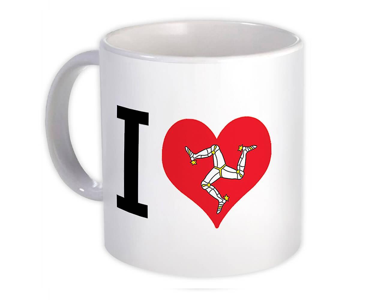 Gift Mug: I Love Isle of Man Flag