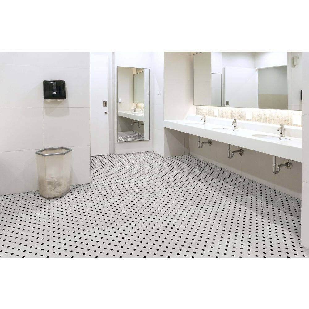 MSI Adelaide Hexagon Black and White 10 in. x 12 in. Matte Porcelain Mosaic Tile (0.8 sq. ft.  each) ADELHEX-1HEXM