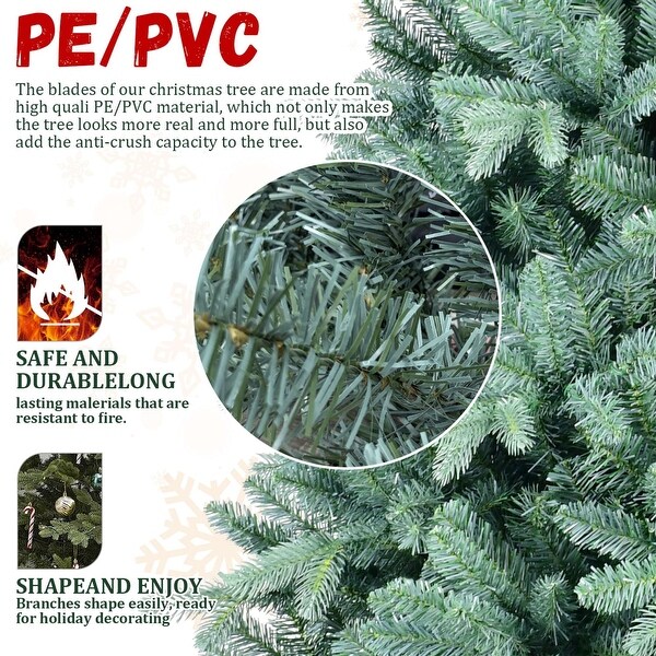 49 ft Blue PE/PVC Mixed Automatic Christmas Trees