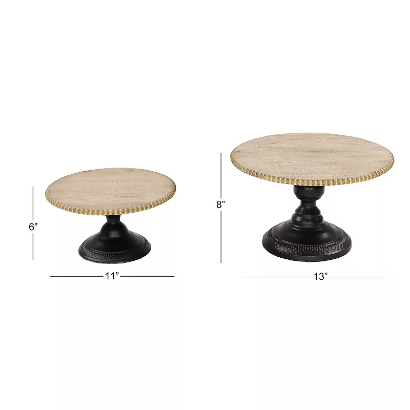 Stella and Eve Wood 2-pc. Cake Stand