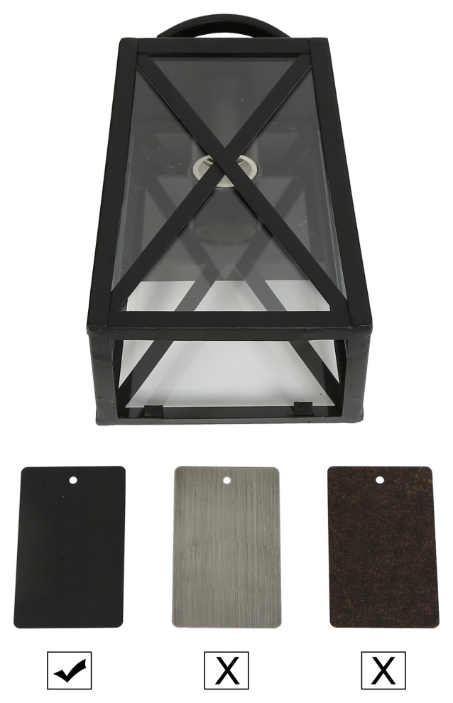 LNC Modern 1 Light Black Cage Outdoor Wall Light   Transitional   Outdoor Wall Lights And Sconces   by LNC  Houzz