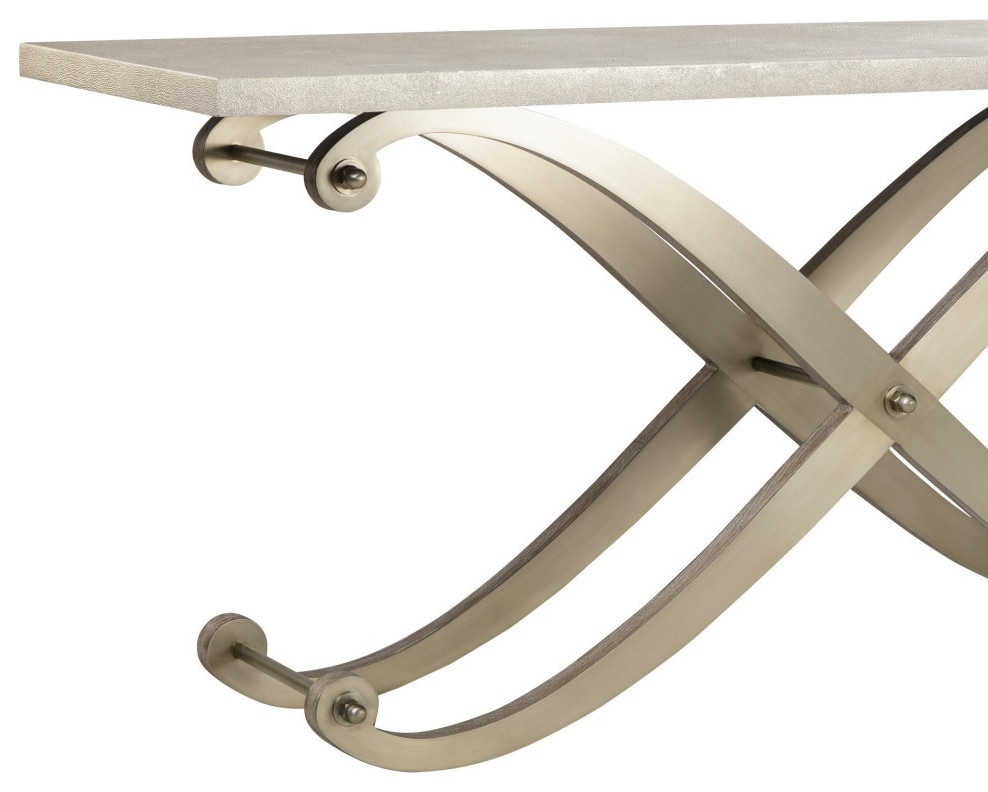 Rose Console Table Shagreen Top   Traditional   Console Tables   by V.S.D Furniture  Houzz