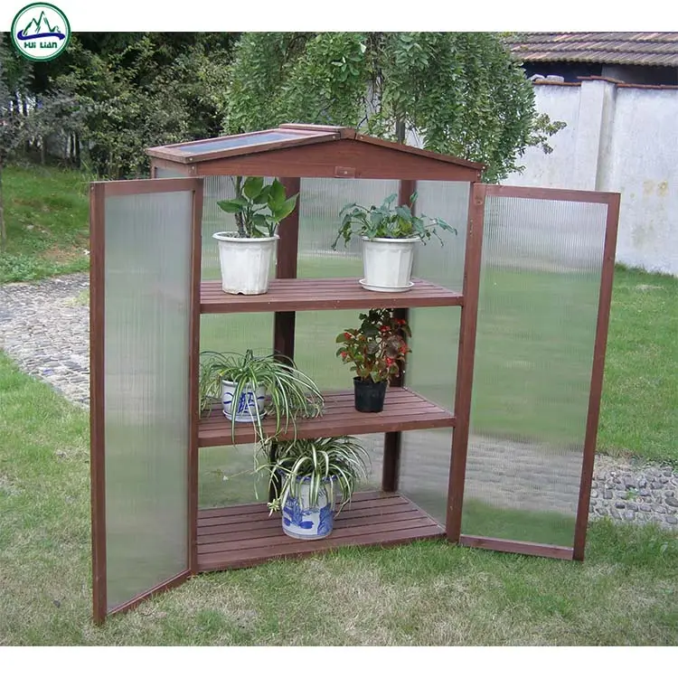 Chinese Fir wood frame Garden Greenhouses for Garden Supplies