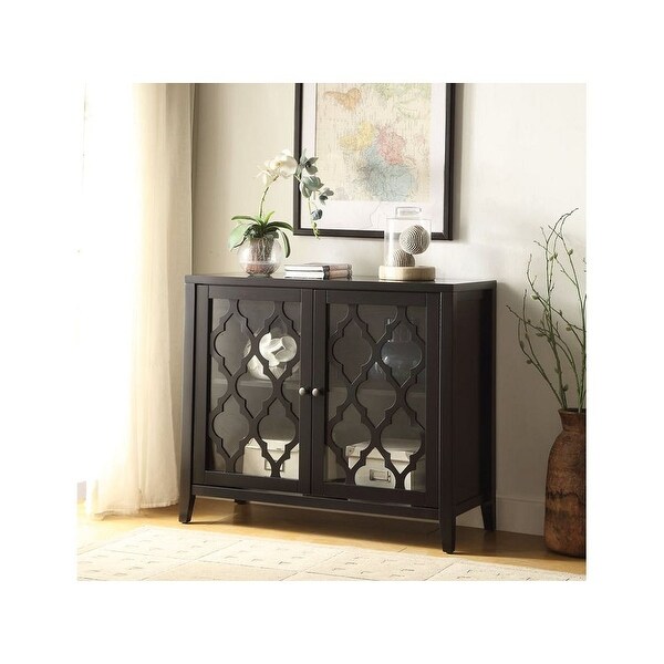 Aoolive Wooden Console Table Living Room Storage Cabinet in White