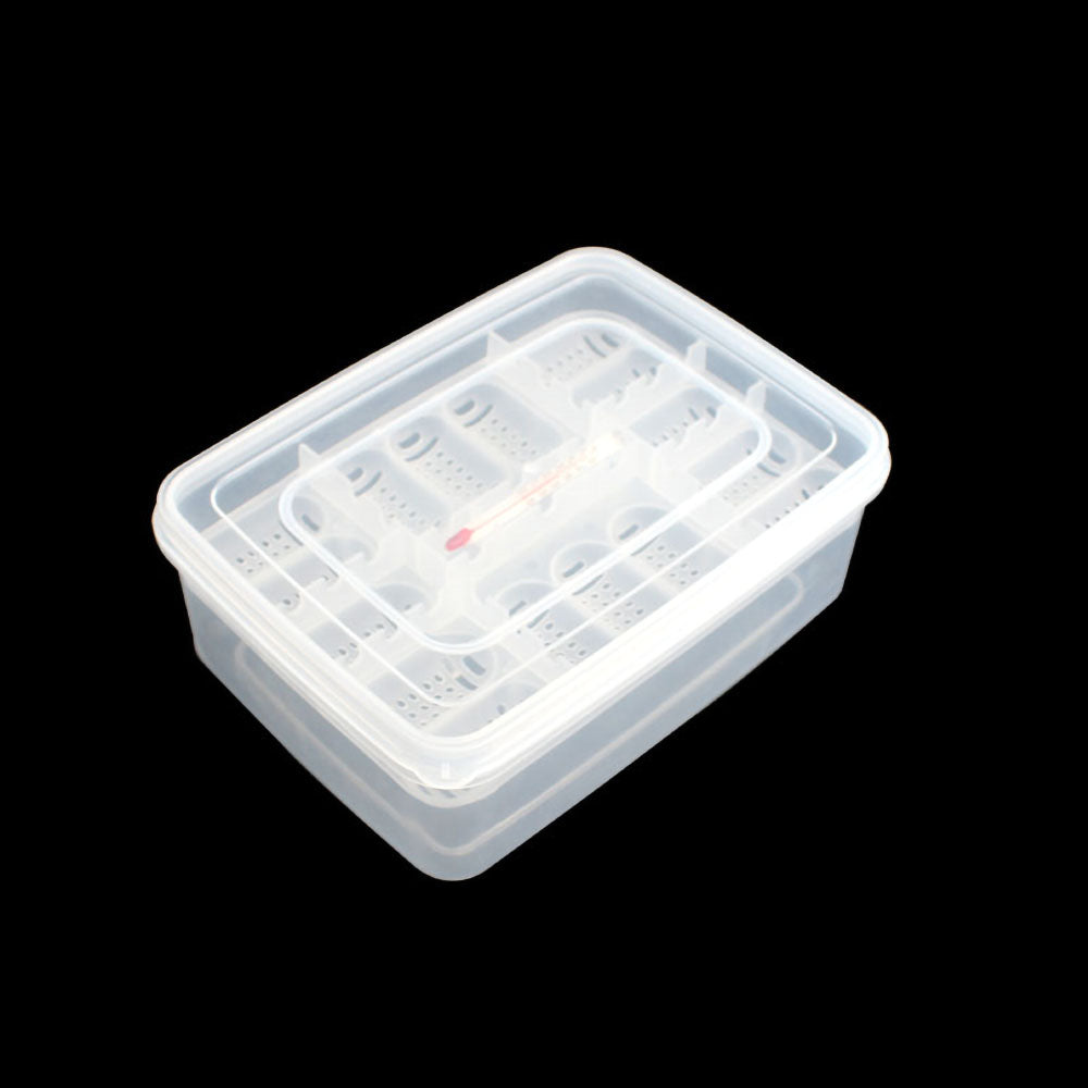 MABOTO Reptile Egg Tray Reptile Egg Box Reptile Breeding Box Reptile Incubation Box Suitable for Hatching Snake Lizards Reptiles with Thermometer