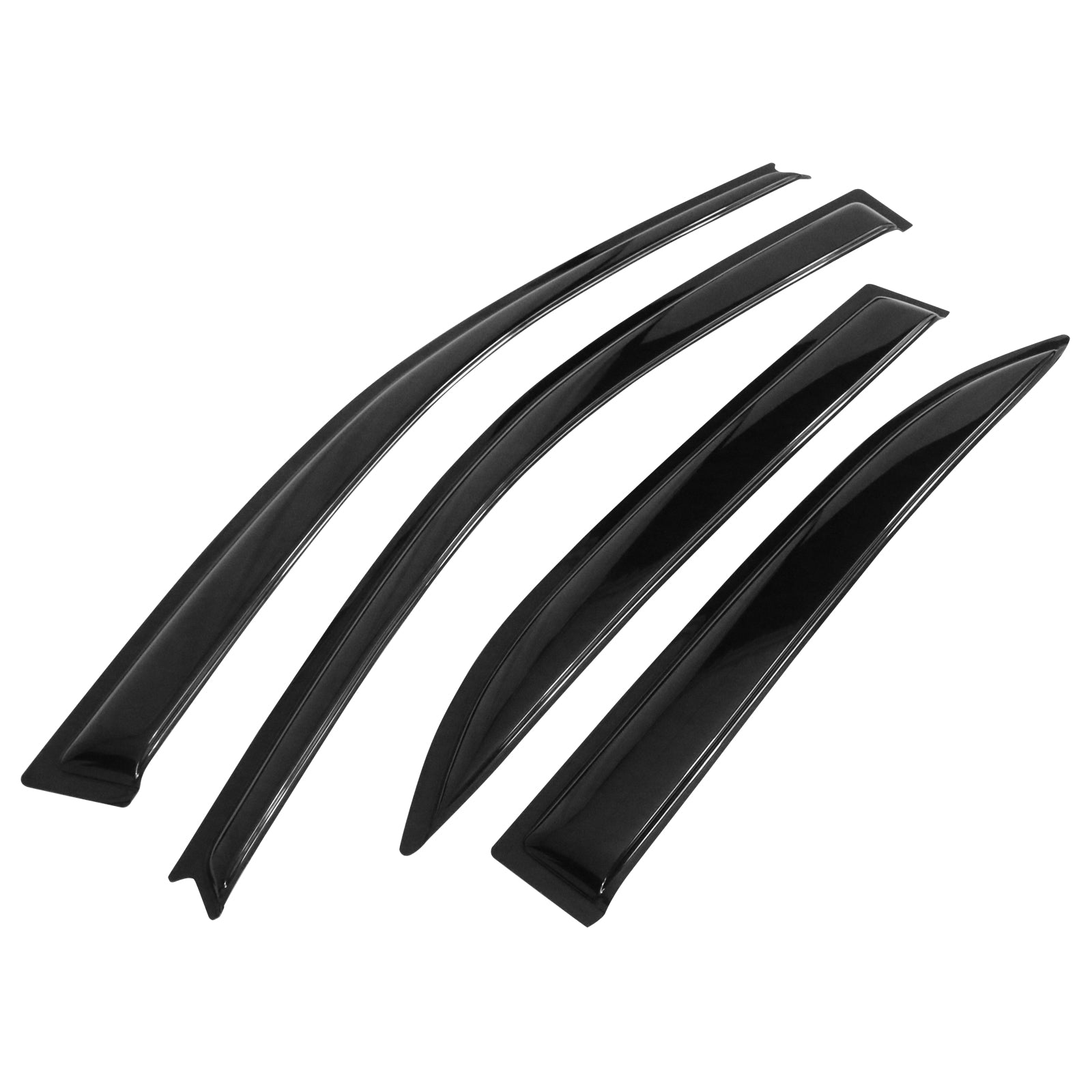 Ikon Motorsports Compatible with 03-08 Toyota Corolla Window Vent Visor Deflector Rain Guard 4Pc Set Outside Mount