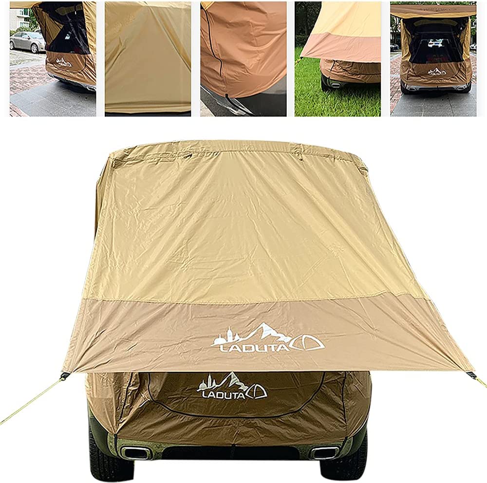 MONIPA Wind-Resistance Camping Car Tent with Tailgate Shade Awning Water-Proof Durable Car Tail Tent Screen Window Sun Protection