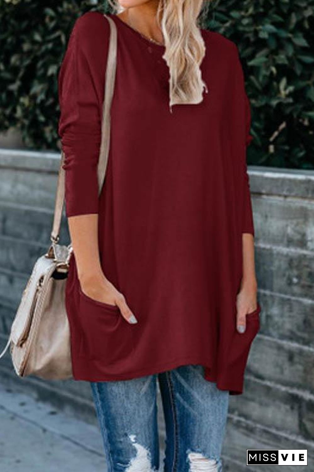 Cozy Pocket Long T-shirt