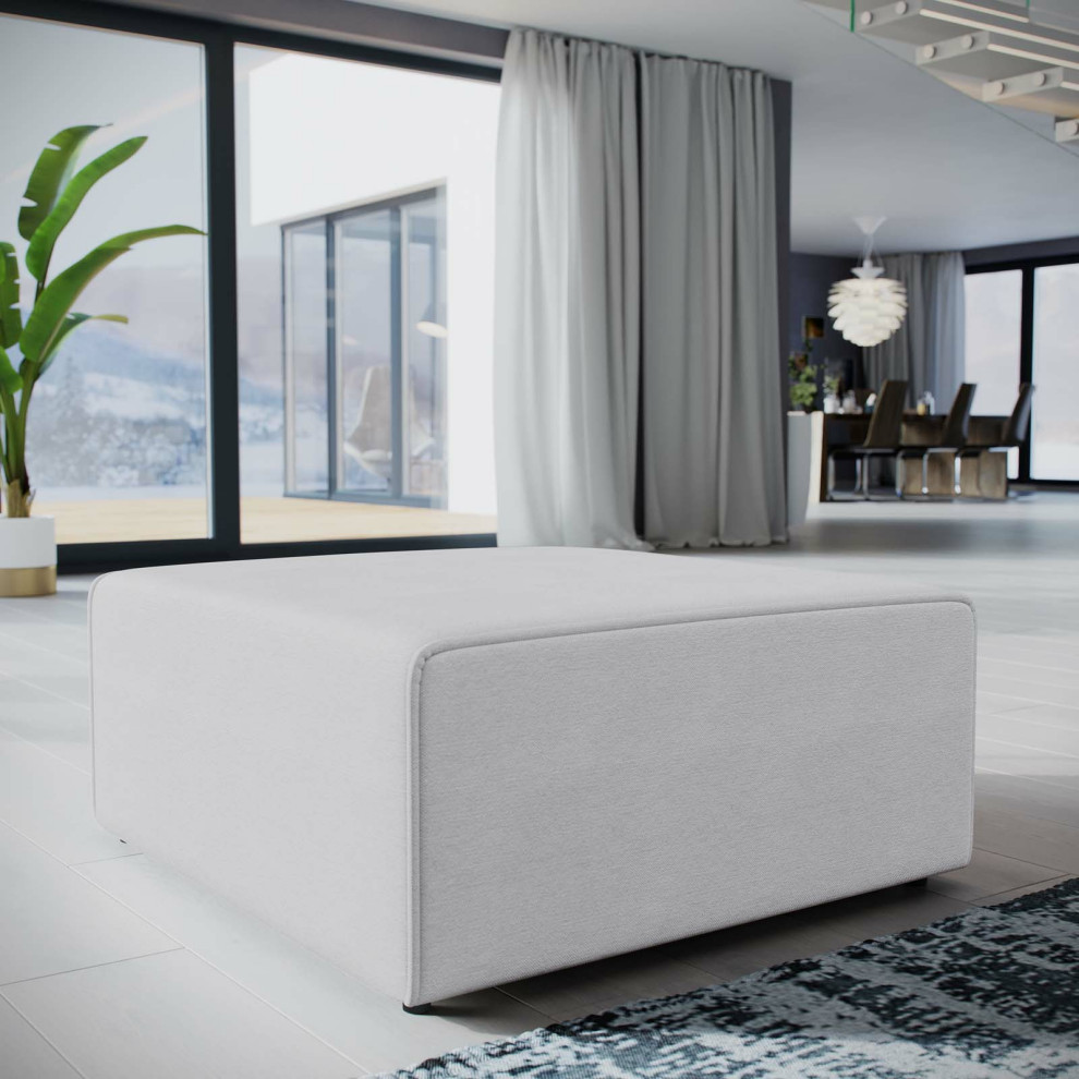 Somerton Fabric Ottoman   Contemporary   Footstools And Ottomans   by HedgeApple  Houzz