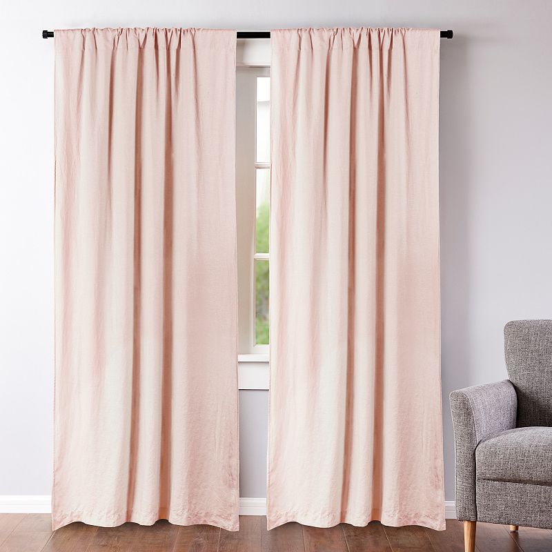 Levtex Home 2-panel Washed Linen Window Curtain Set