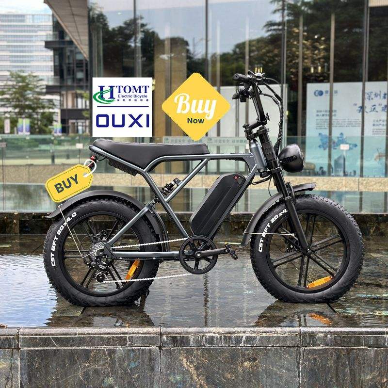 fatbike OUXI H9 1000w hybrid electric fat tire bike stock in EU full suspension electric bicycle