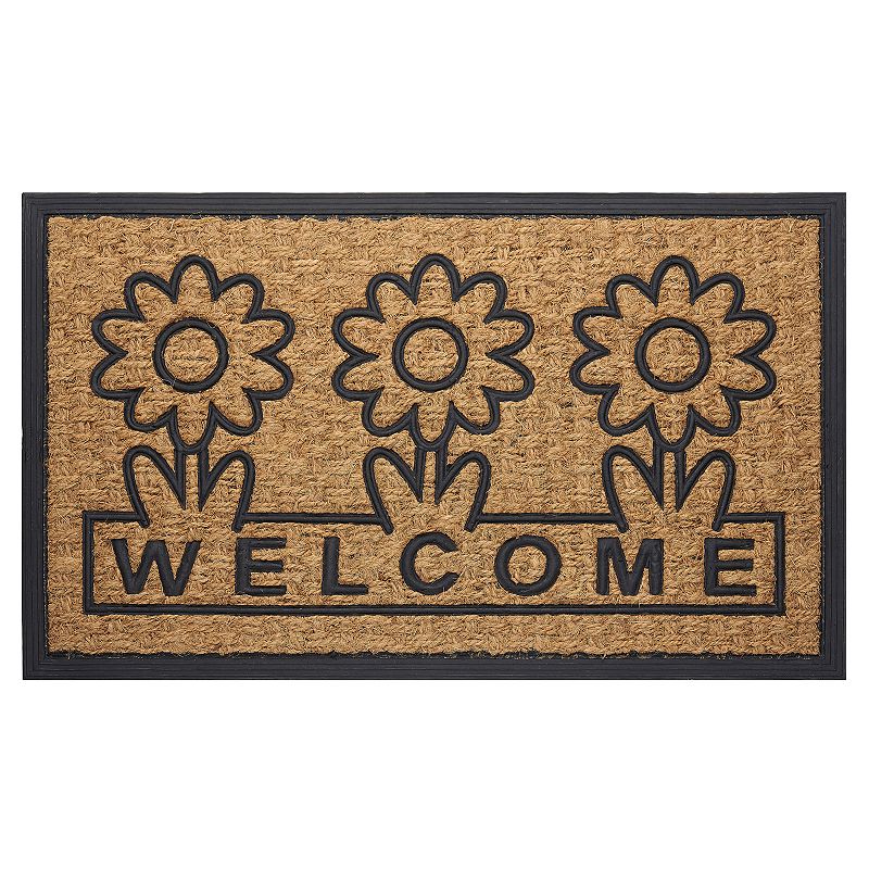 Achim Daisy Printed Coir Doormat - 18'' x 30''