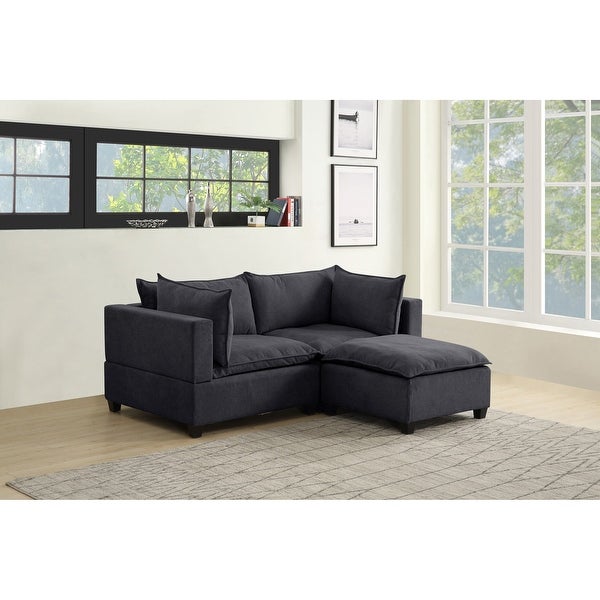 3 Piece Sectional Sofa in Dark Gray