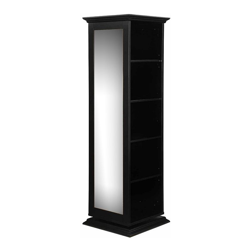 Traditional Style Wooden Accent Cabinet， Black