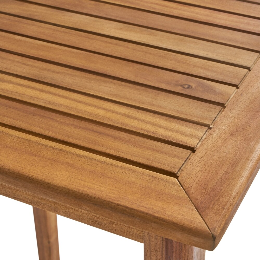 Polaris Outdoor Minimalist Acacia Wood Bar Table by Christopher Knight Home   26.00\