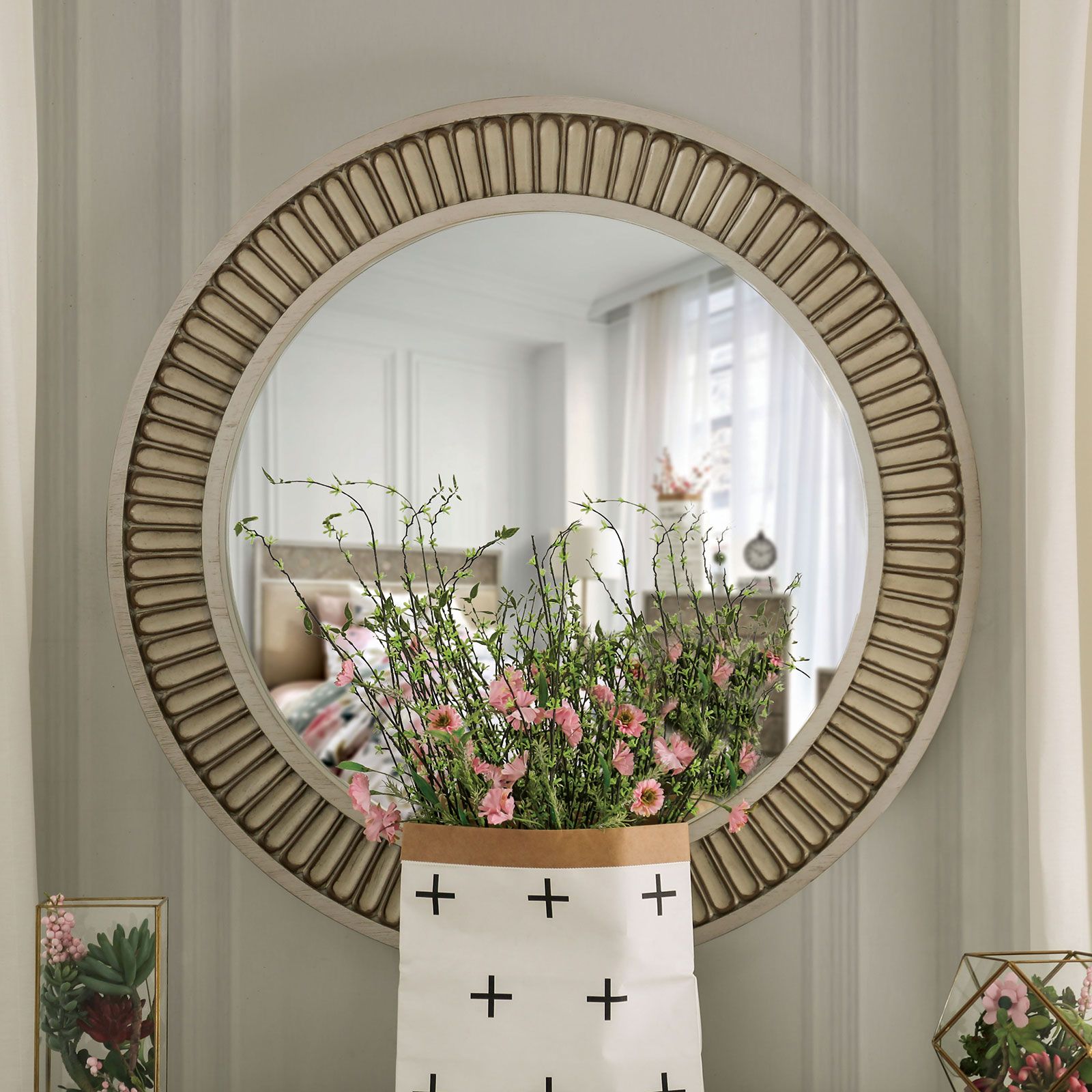 Jakarta Mirror  Antique White