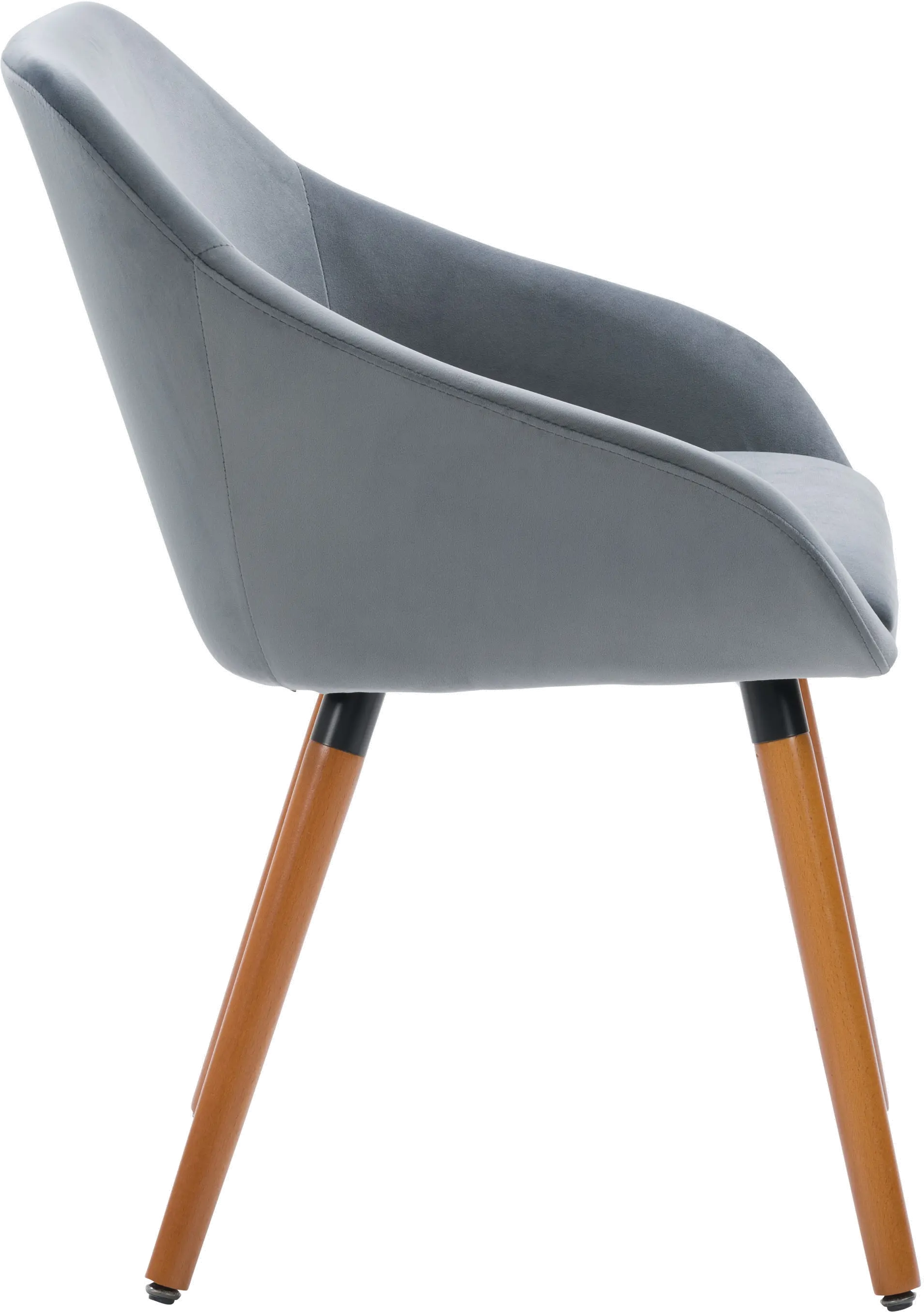 Ayla Gray Velvet Side Chair