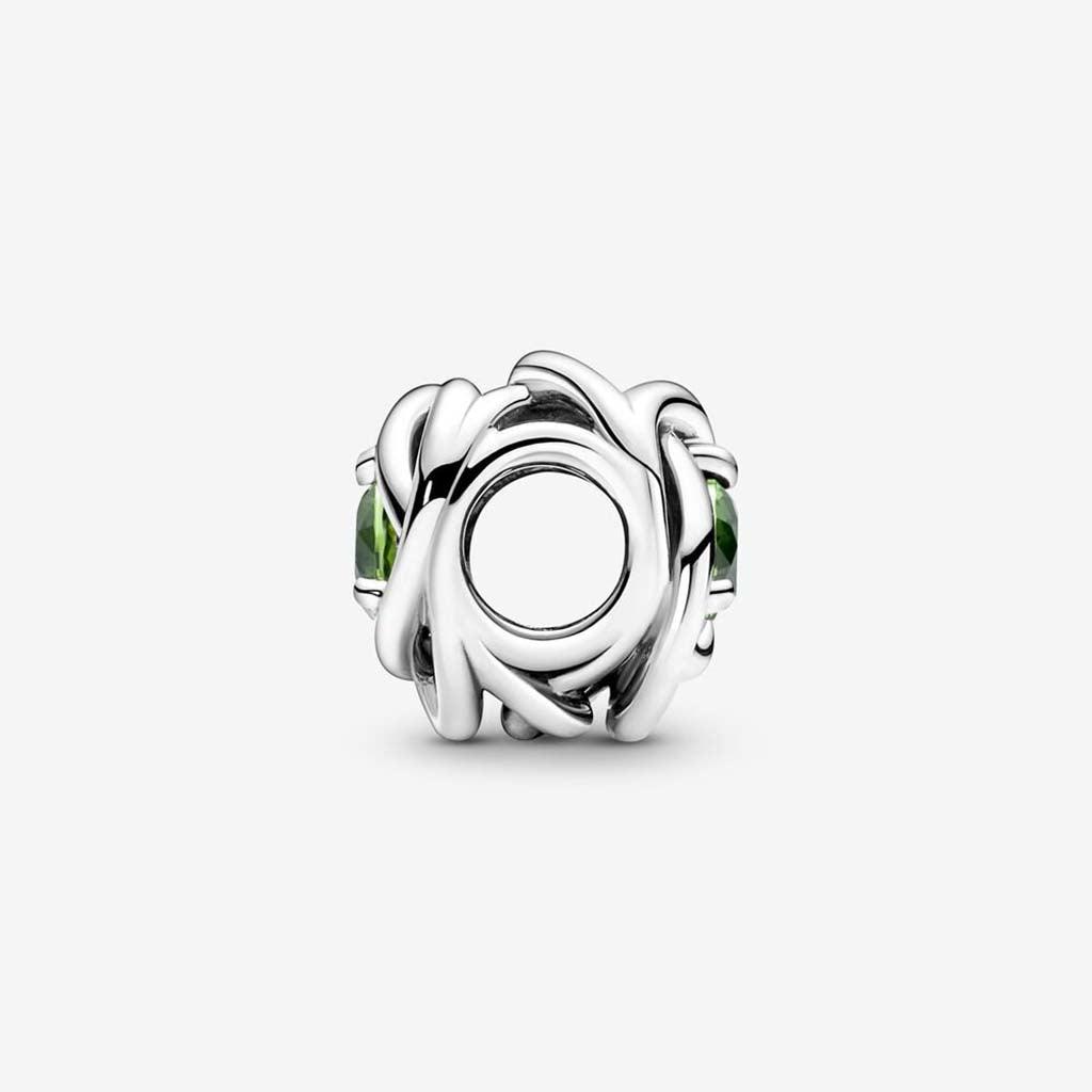 PANDORA  August Spring Green Eternity Circle Charm