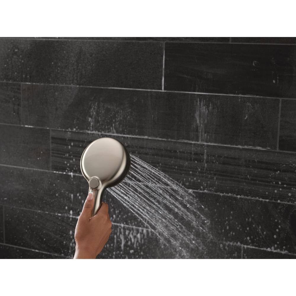 Delta 6-Spray Patterns 1.75 GPM 4.5 in. Wall Mount Handheld Shower Head in Spotshield Brushed Nickel 75740SN