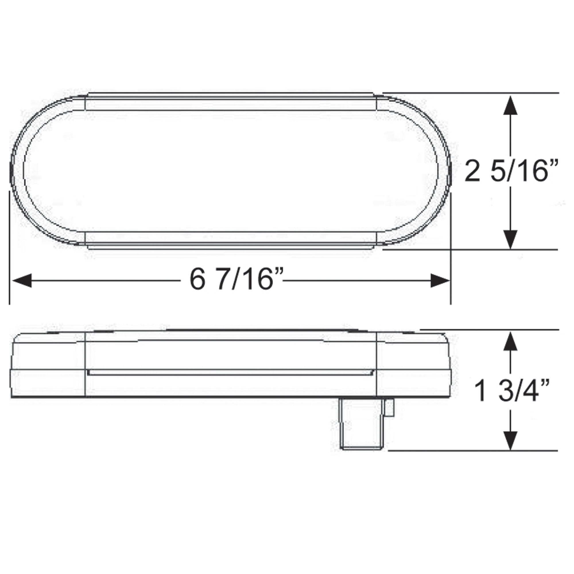 Blazer International LED 6 in. Submersible Oval Stop/Tail/ Turn Light， Red