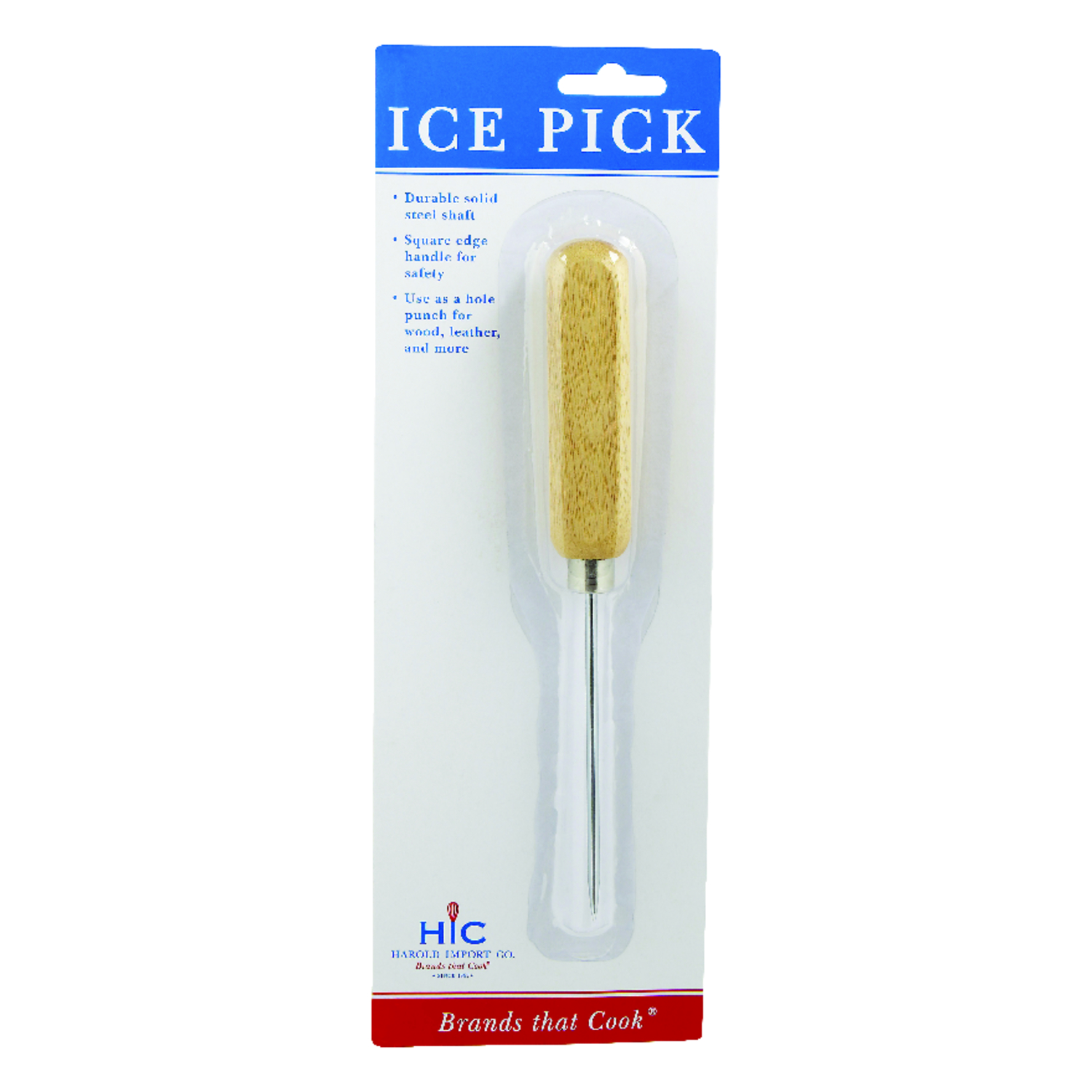 Harolds Kitchen Steel/Wood Ice Pick