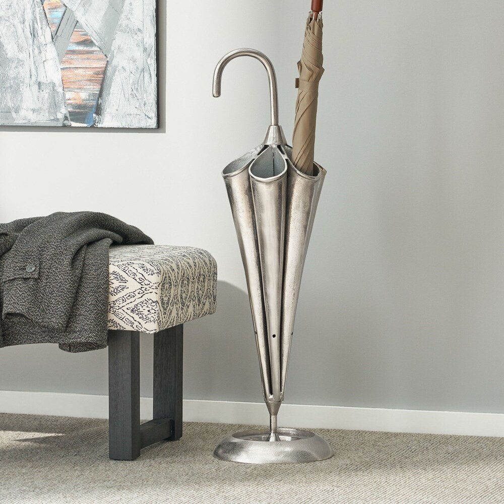 Addyston Indoor Aluminum Handcrafted Umbrella Stand Sculpture by Christopher Knight Home   10.50\