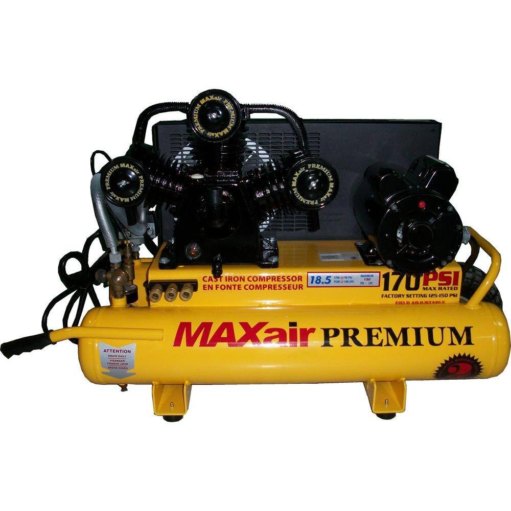 Maxair Wheelbarrow 8-Gal. Portable Electric Air Compressor TT518E-MAP