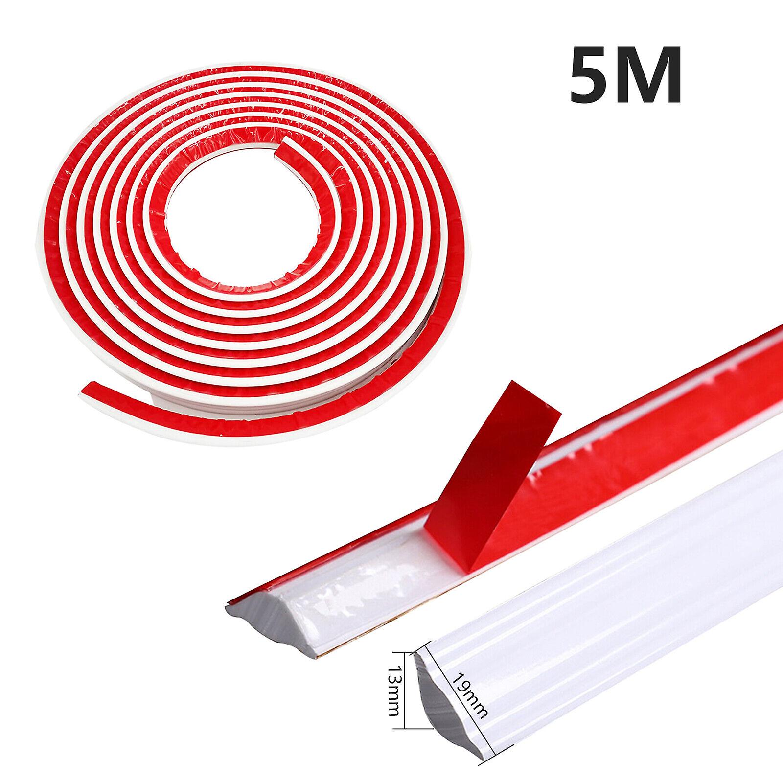 5m Self-adhesive Wall Corner Trim Molding Line Ceiling Edge Skirting Caulk Strip W12742956