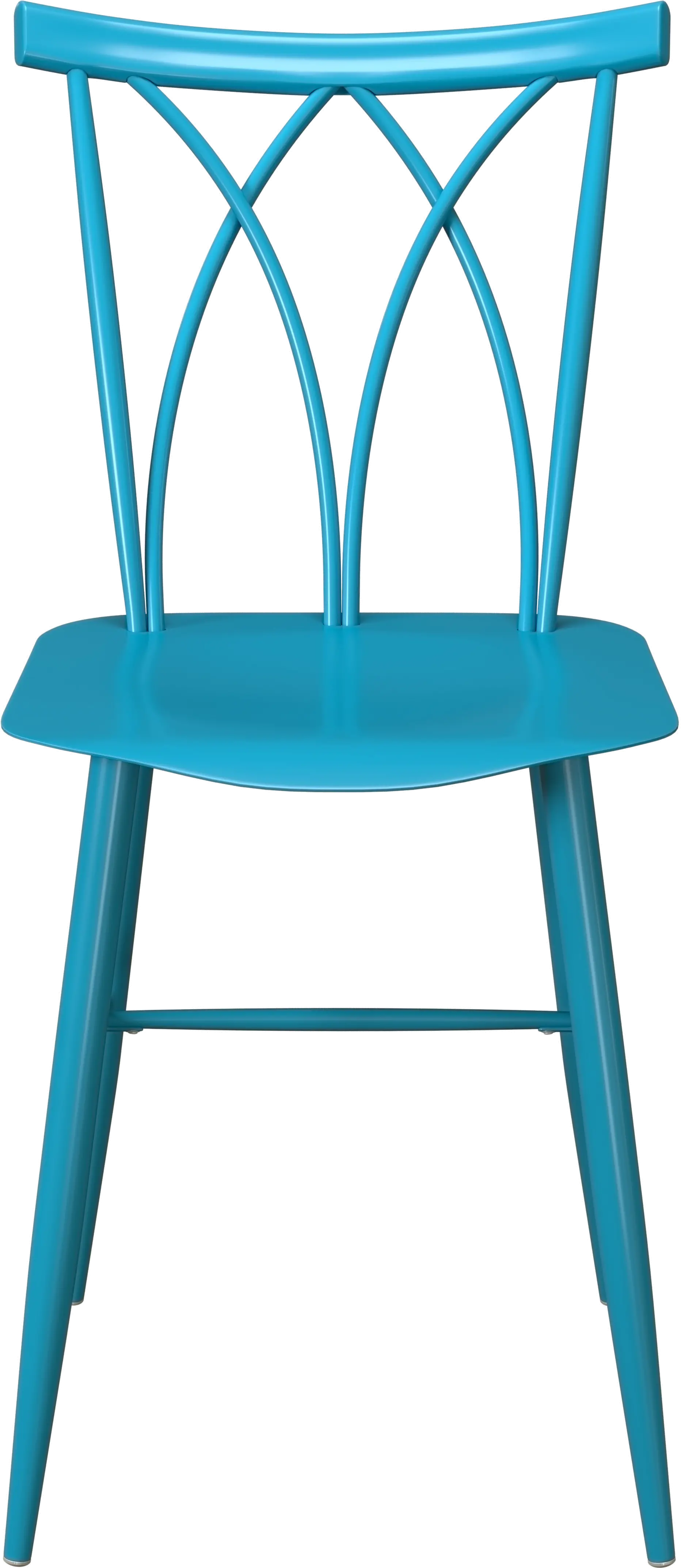 Easton Blue Metal Dining Chair (Set of 2)