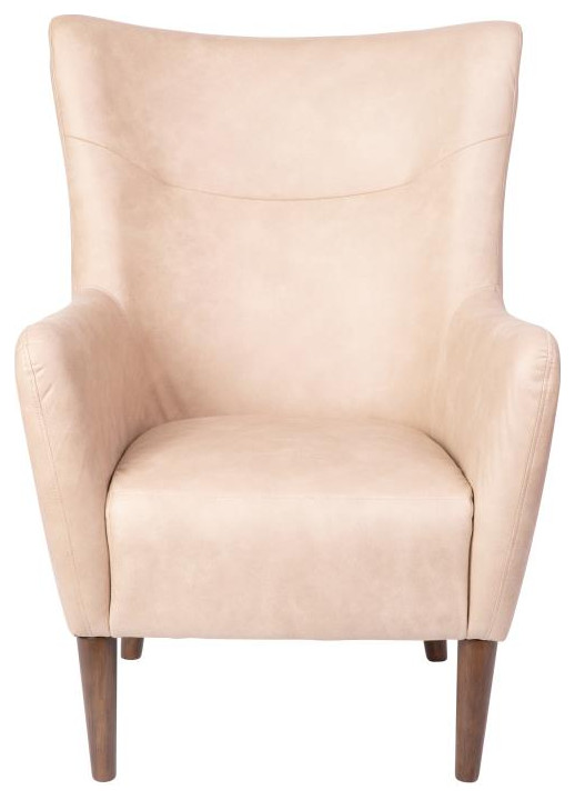 Light Brown Wingback Accent Chair   Midcentury   Armchairs And Accent Chairs   by PARMA HOME  Houzz