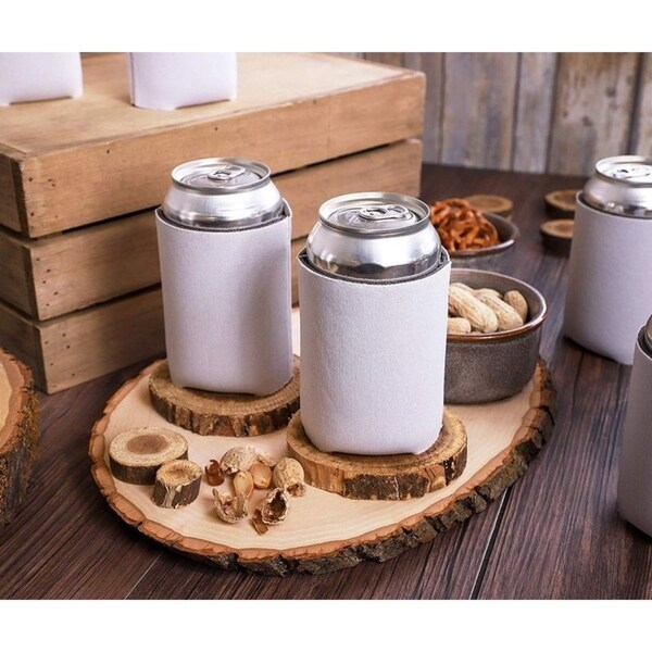 24-Pack Blank White Beer Can Insulated Neoprene Sleeve Bottle Covers for DIY