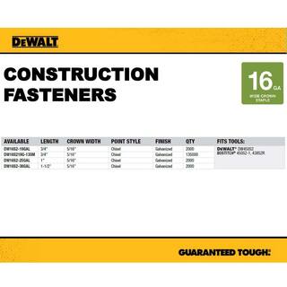 DW 34 in. x 16-Gauge Galvanized Staple 2000 per Box DW16S2-19GAL