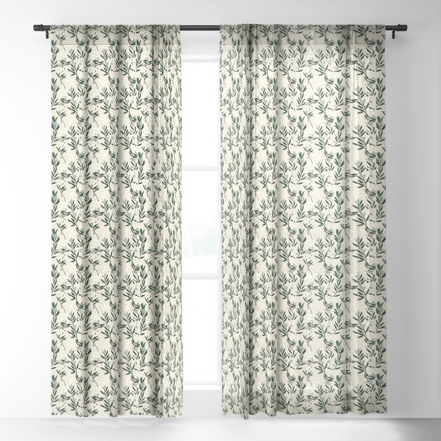 Holli Zollinger Floral Bloom Single Panel Sheer Window Curtain Deny Designs