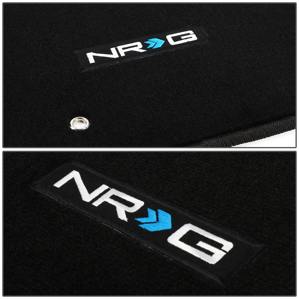 NRG Innovations NRG-FMR-500-NRG NRG Innovations FMR -500 For 2003 to 2006 Mitsubishi Lancer Evo8 4Pcs Floor Mat Pads Carpet w / NRG Logo (Front+Rear) 04 05