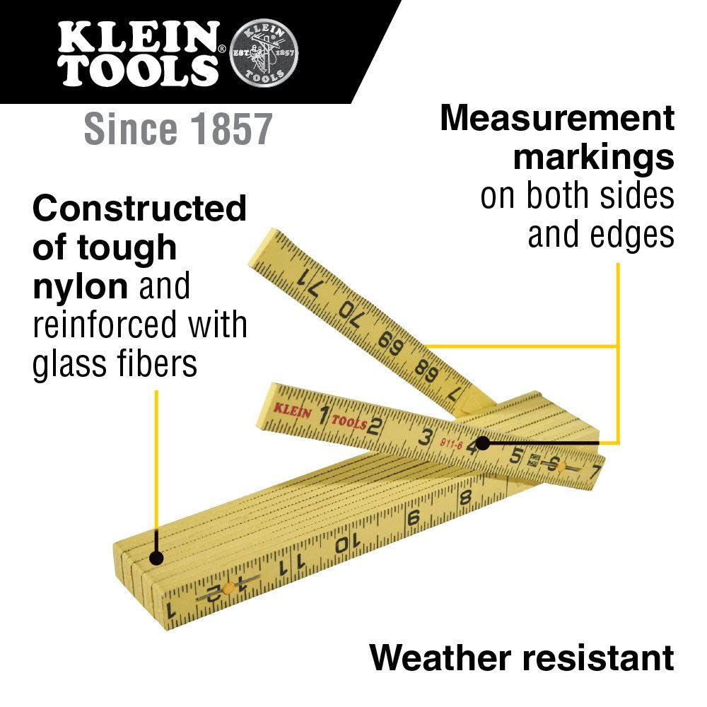 Fiberglass Folding Rule， Outer Read ;