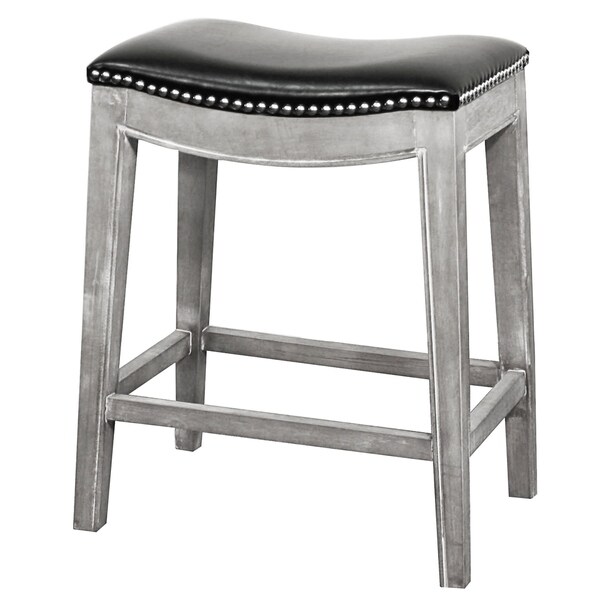 Elmo Bonded Leather Saddle Seat Counter Stool