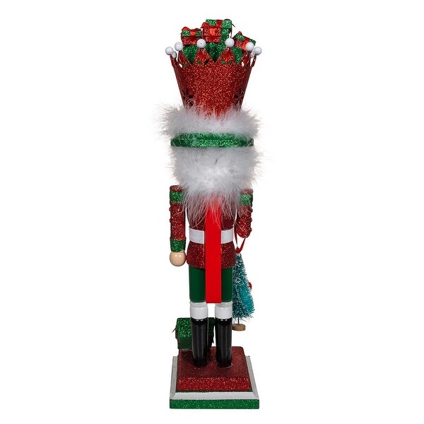 Kurt Adler 18Inch Hollywood Nutcrackers Red and Green with Presents Crown Nutcracker