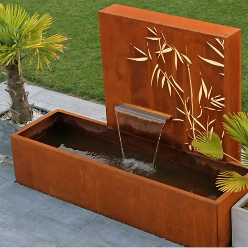 garden landscaping water fountain waterfall 2023 new products  water feature outdoor metal fountain for garden