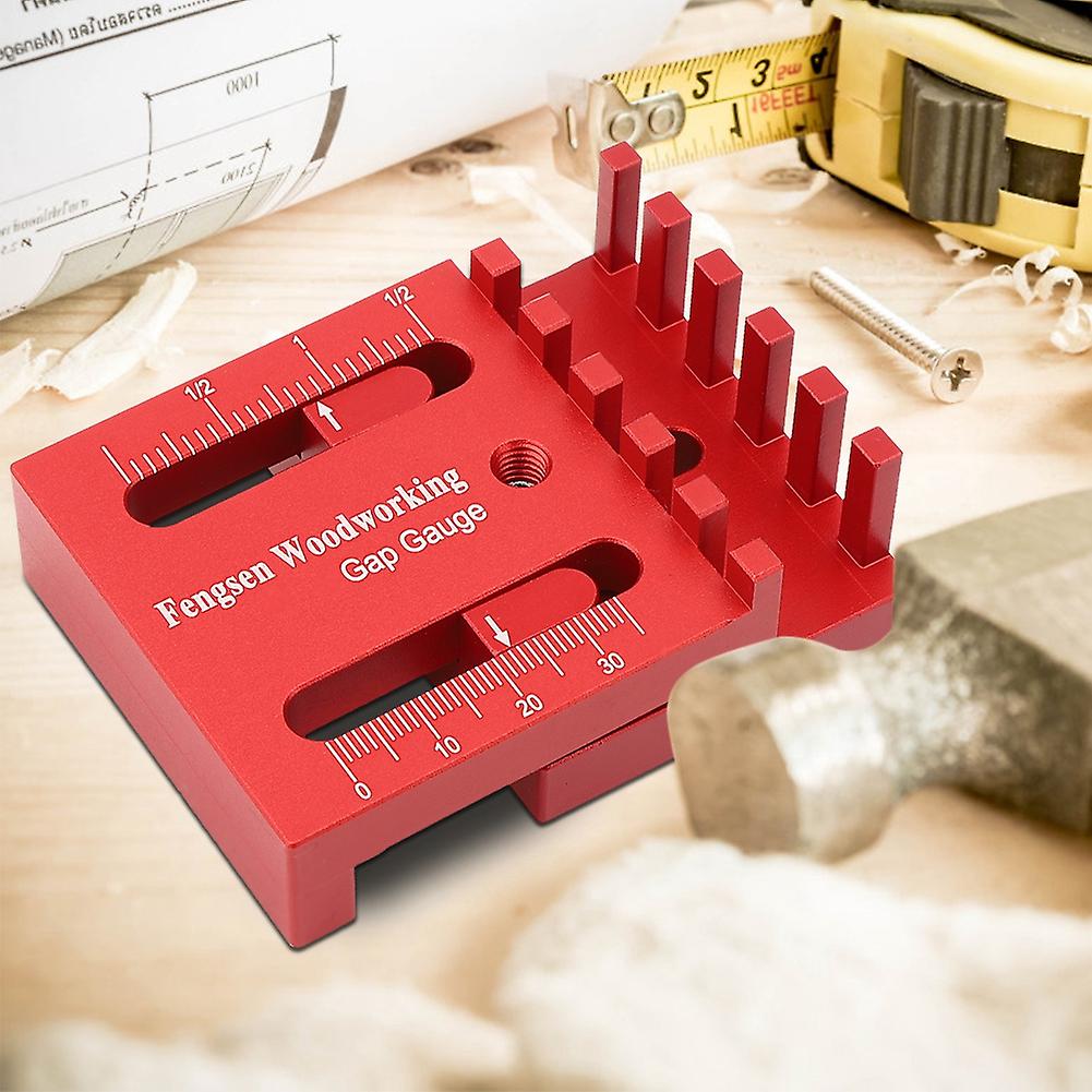 Woodworking Mini Gaps Gauge Aluminum Alloy Depth Measuring Sawtooth Ruler