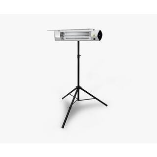 KENMORE 1500-Watt IndoorOutdoor Carbon Infrared Electric Patio Heater with Tripod and Remote Silver KH-7E01-SSTP