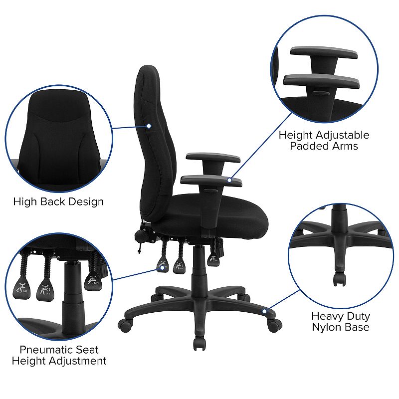 Flash Furniture Hughes High Back Swivel Ergonomic Task Office Chair