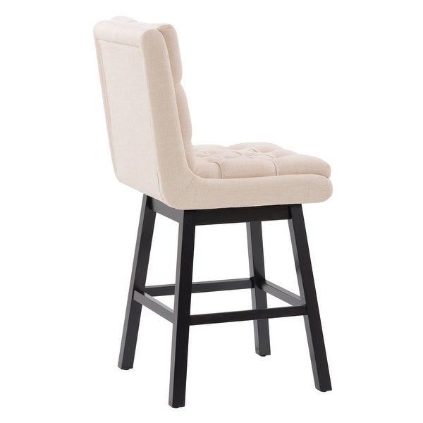 CorLiving Boston Tufted Fabric Barstool， Set of 2