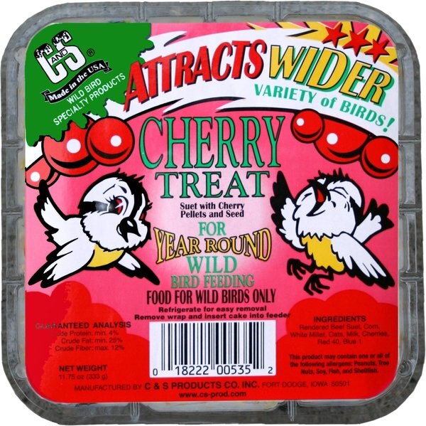 CandS Cherry Treat Bird Food， 11.75-oz bag， case of 12