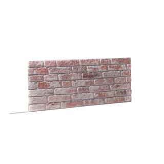 WALL!SUPPLY 0.79 in. x 19.69 in. x 47.24 in. UltraLight Faux Brick Red-White HD Printed Jointless Common Plank (4-Pack) 20430300