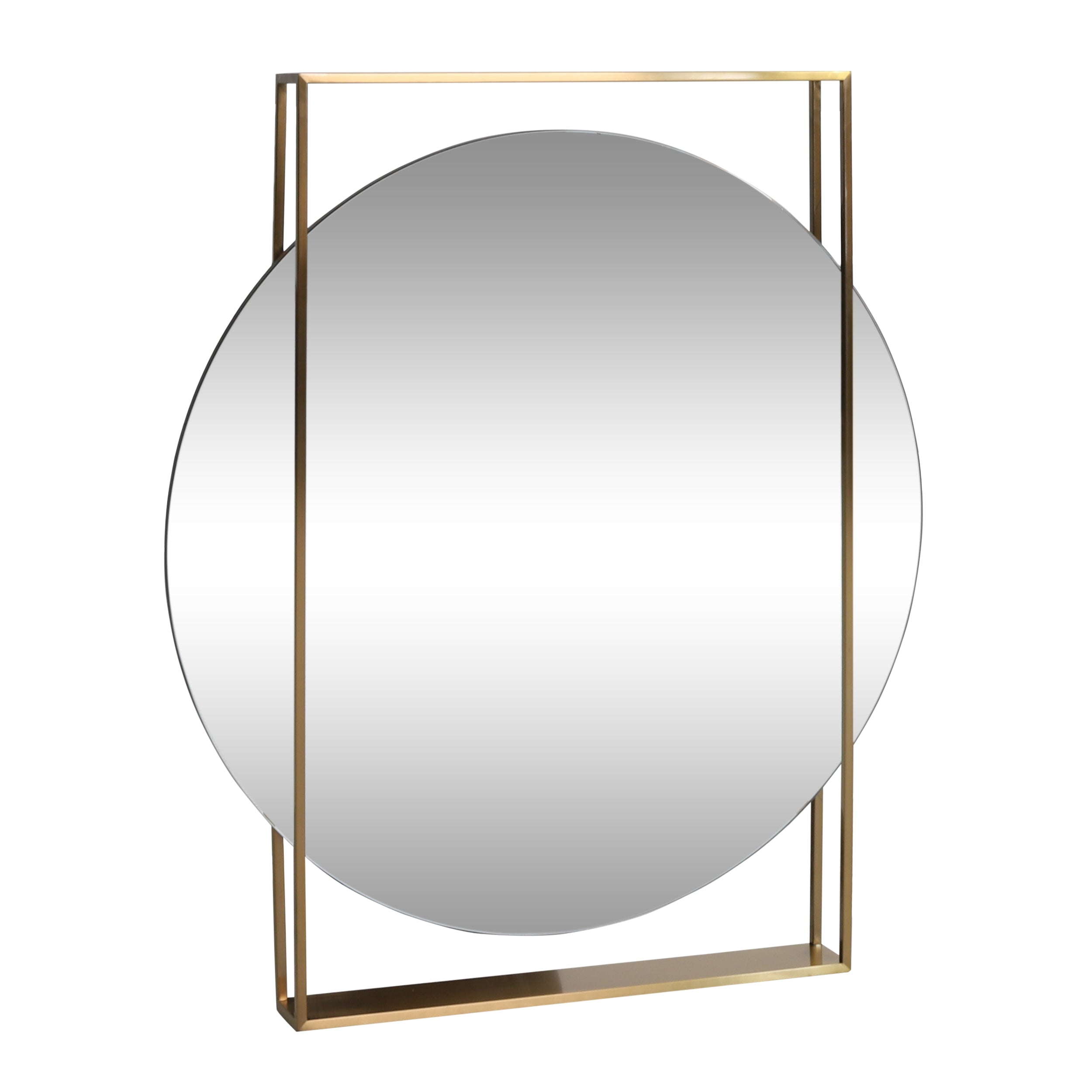 McNeal Modern Round Framed Wall Mirror