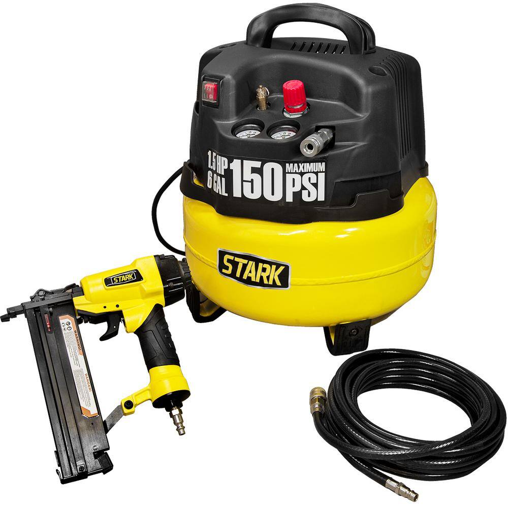 STARK USA 6 Gal. 150 PSI Portable Electric Pancake Air Compressor 65168