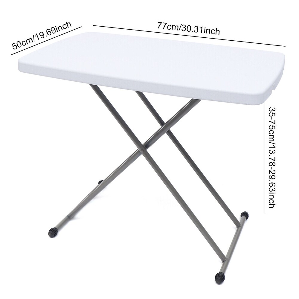 30 Inch Metal Adjustable Folding Desk Tray Table